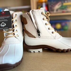 Wolverine Cream and Tan Boots